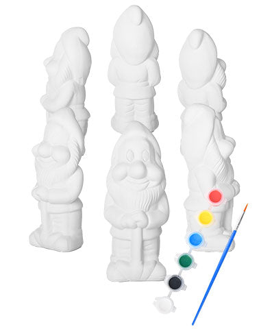 Esschert Kid's Paint Your Own Garden Gnomes, Club Pack of 6