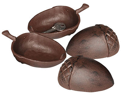 Esschert Design Cast Iron Acorn Key Keepers, Brown, 2 Pack