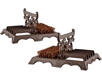 Esschert Design Cast Iron Boot Brushes with Scrapers, 2 Pack