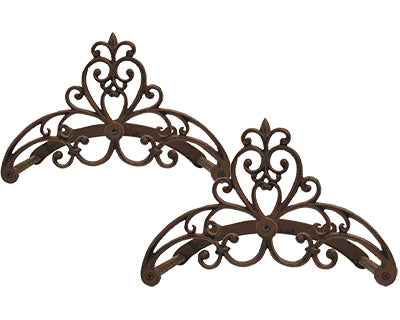 Esschert Design Cast Iron Filigree Hose Holders, Pack of 2