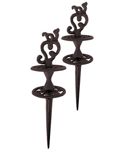 Esschert Design Cast Iron Scrollwork Hose Guides, Pack of 2