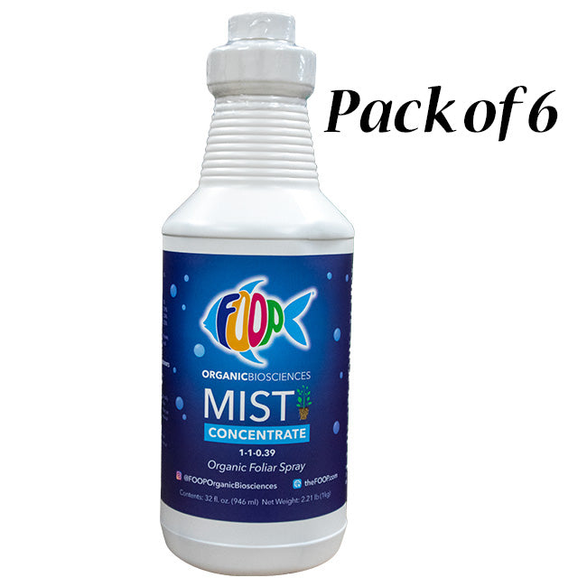 FOOP Mist Organic Foliar Spray, Conc., 32 oz., Pack of 4