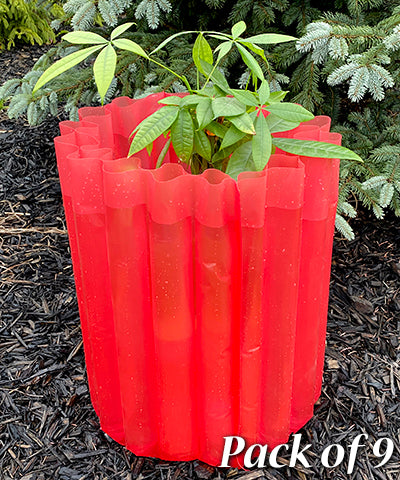 Gardeneer Insulated Plant Protectors, Red, Set of 9