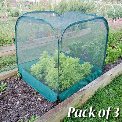 Gardeneer Pop-Nets Protective Mesh Netting, 39"H, Pack of 3