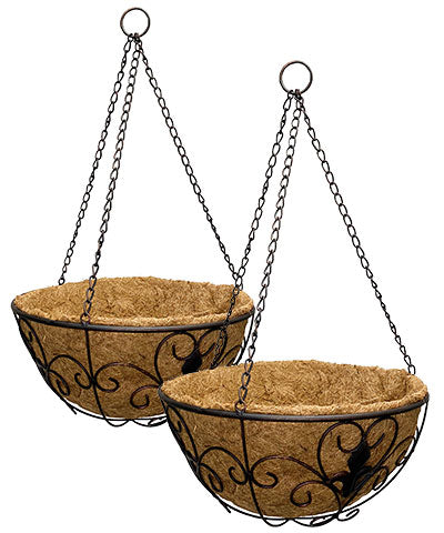 Gardman Versailles Hanging Baskets, 14" dia., Pack of 2