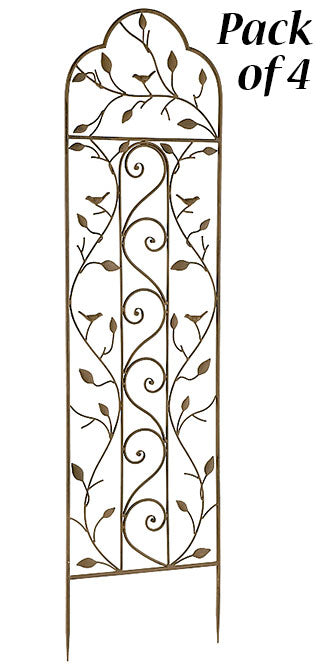 Gardman Nature Garden Trellises, Aged Bronze, 58", Pack of 4