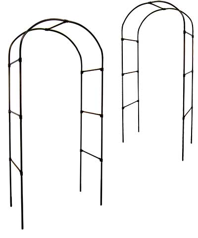 Gardman Rose Garden Arches, Black, 90"H, Pack of 2