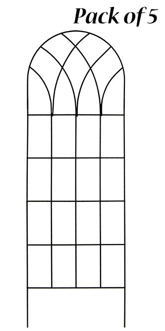 Gardman Gothic Trellises, Black, 60"H, Pack of 5