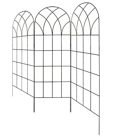 Gardman Gothic Trellises, Black, 72"H, Pack of 3