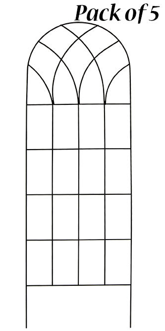 Gardman Gothic Trellises, Black, 72"H, Pack of 5