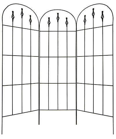 Gardman Finial Trellises, Black, 48"H, Pack of 3