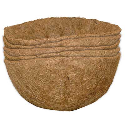 Gardman Shaped Coco Basket Liners, 12" dia., Pack of 5