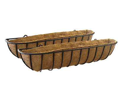 Gardman Blacksmith Wall Troughs with Coco Liners, Pack of 2