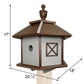 Recycled Plastic Gazebo Bird House, Brown and Gray