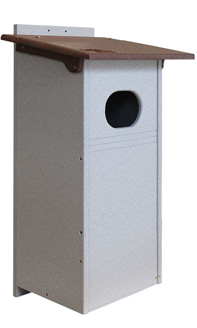 Recycled Plastic Wood Duck House, Brown and Gray