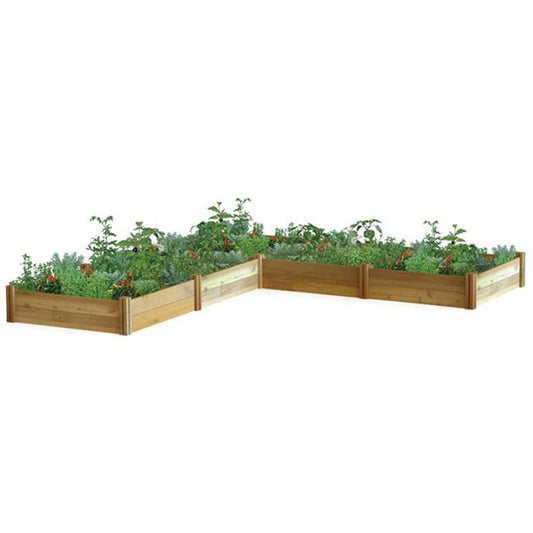 Gronomics L-Shaped Modular Raised Garden Bed, 12'L x 12'W