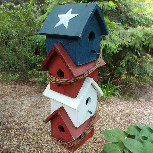 Bird In Hand Amish Made Old Glory Patriotic Condo Bird House