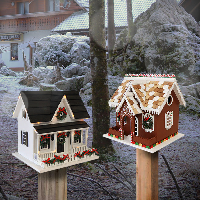 Home Bazaar Holiday Bird House and Candy Cottage Kit
