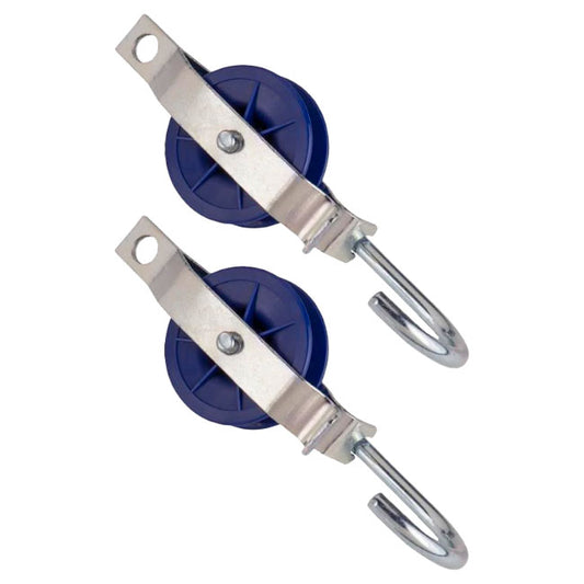 Tie Boss Multi-Purpose Pulleys, Blue, Pack of 2