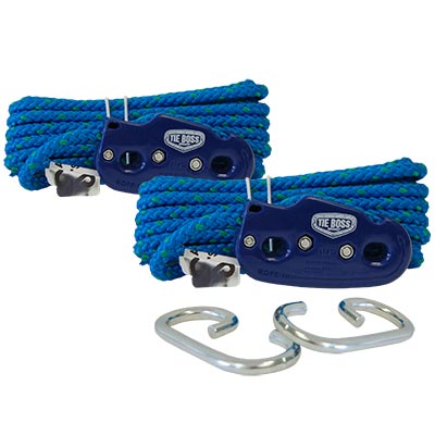 Tie Boss Cargo Tie Downs & Storage Ropes, 1/4", 2 Pack