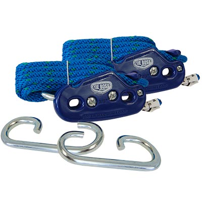 Tie Boss Cargo Tie Downs & Storage Ropes, 3/8", 2 Pack