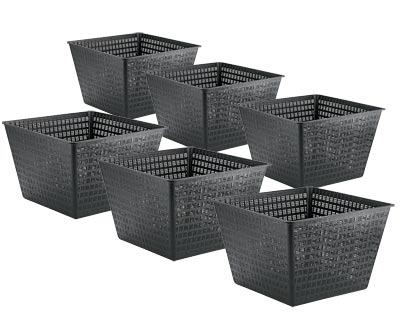 Little Giant Aquatic Plant Baskets, Square, 11"L, Pack of 6