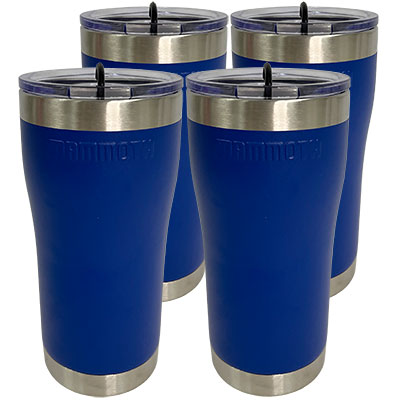 Mammoth Stainless Steel Tumblers, Pink, Pack of 4