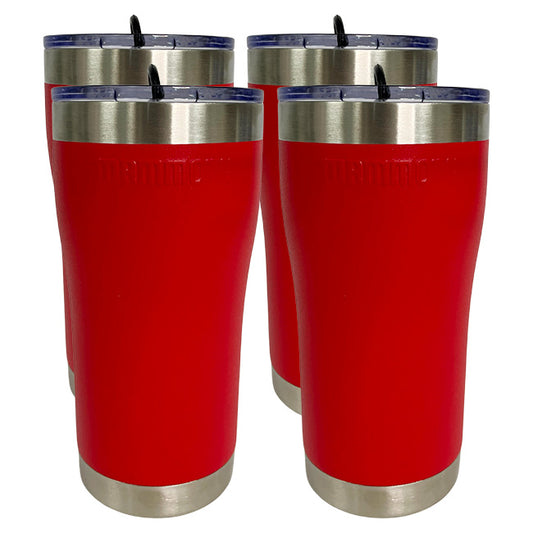 Mammoth Stainless Steel Tumblers, Red, Pack of 4