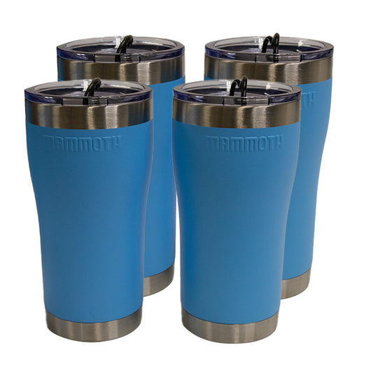 Mammoth Stainless Steel Tumblers, Sky Blue, Pack of 4