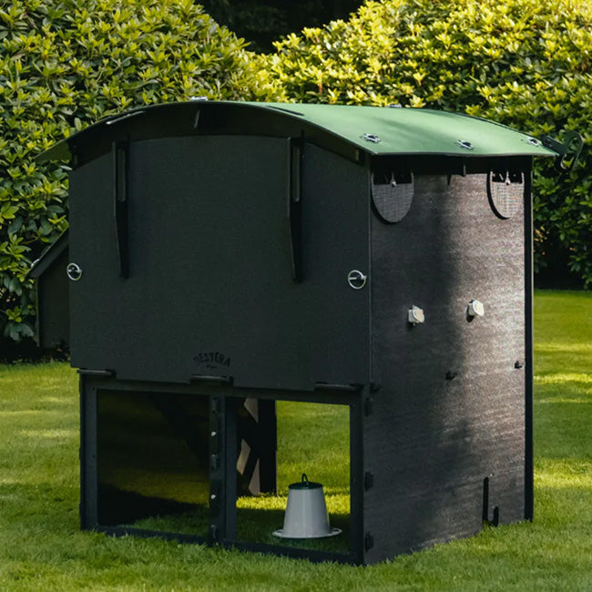 Nestera Large Raised Chicken Coop, Green and Black