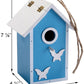 Butterfly Skies Bird House, Blue