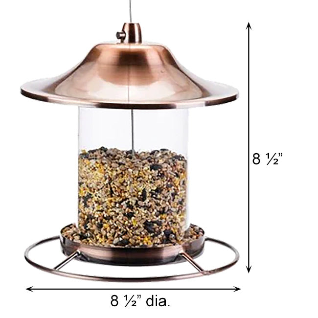 Golden Lantern Hopper Bird Feeder