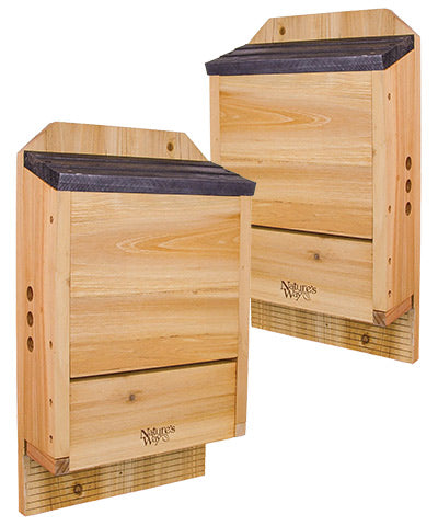 Nature's Way Cedar Three Chamber Bat Houses, Pack of 2