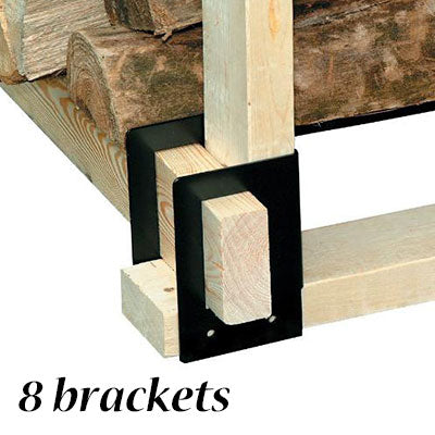 Panacea Log Rack Brackets, Black, 8 Brackets