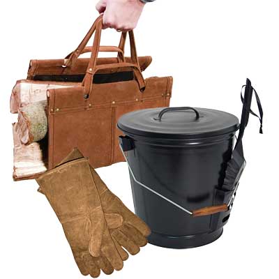 Panacea Ash Bucket, Log Tote, and Gloves Kit