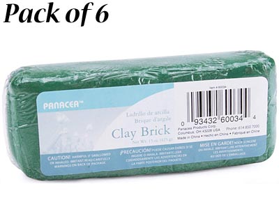 Panacea Florist Sticky Clay Bricks, 15 oz. each, Pack of 6