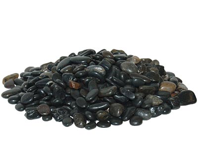 Panacea Polished River Pebbles, Black, 7 lbs.