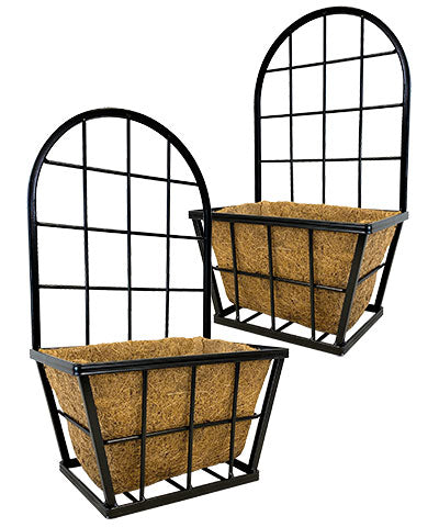 Panacea Modern Farmhouse Wall Planters w/Trellises, 2 Pack