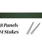 Panacea Landscape Edging, 18 Panels and 24 Stakes, Green