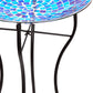 Audubon Glass Mosaic Bird Baths with Stands, Pack of 3