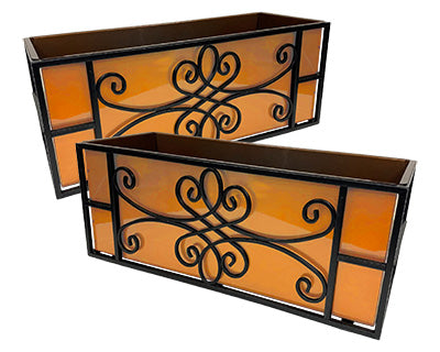 Panacea Boulevard Quatrefoil Window Boxes, Pack of 2