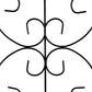 Panacea Scroll Border Edge, Black, 24"W x 24"H, Pack of 24
