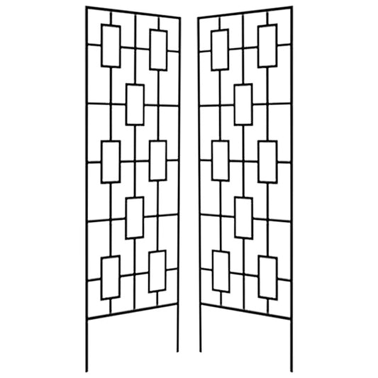 Panacea Contemporary Trellises, Black, 78"H, Pack of 2