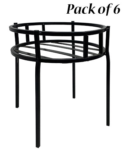 Panacea Contemporary Plant Stands, Black, 10.5"H, Pack of 6