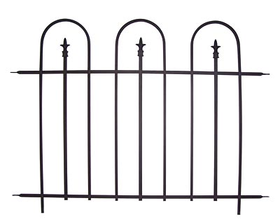 Panacea Triple Arch Garden Fence Sections, 48"W, Pack of 4