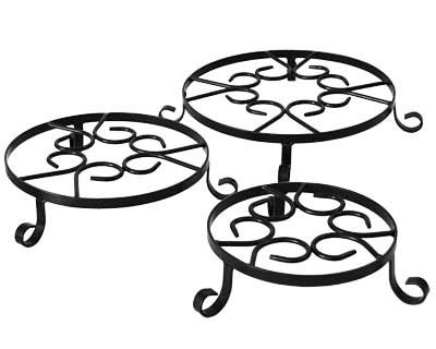 Panacea Olde World Forged Pot Trivet Assortment, Set of 3