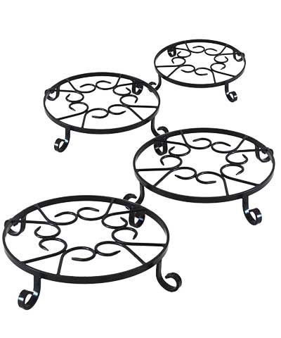 Panacea Olde World Forged Pot Trivets, 12" dia., Pack of 4