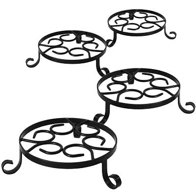 Panacea Olde World Forged Pot Trivets, 8" dia., Pack of 4