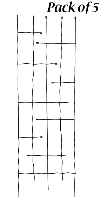 Panacea Forged Twig & Leaf Trellises, Black, 72"H, Pack of 5