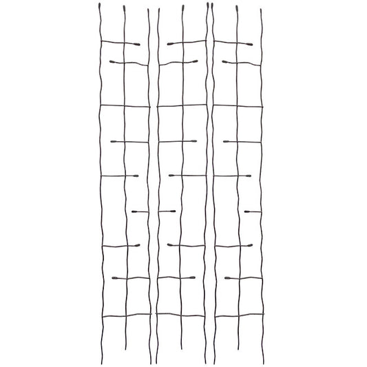 Panacea Forged Narrow Twig Trellises, Black, 72"H, Pack of 3